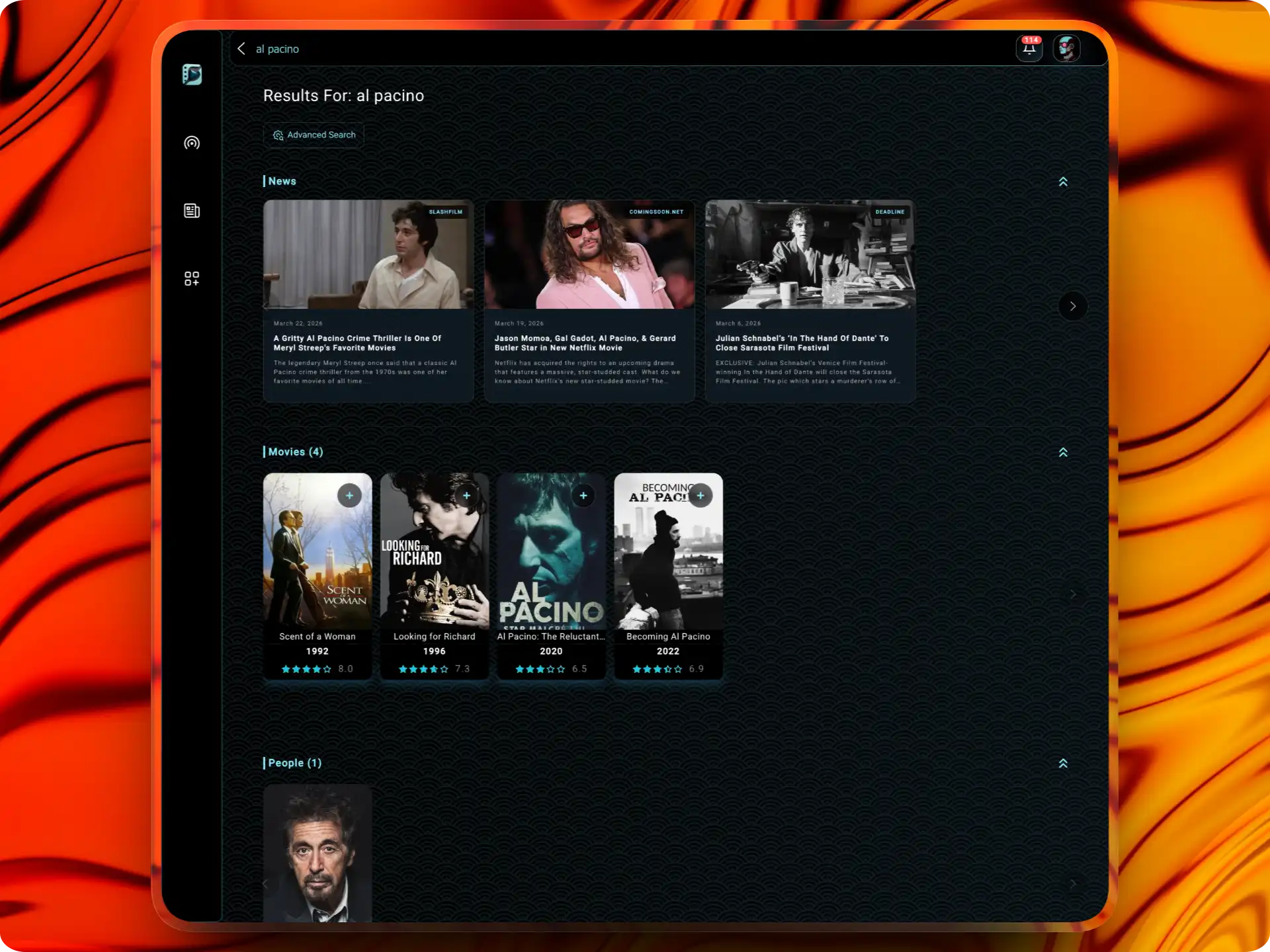Cinemagoria Plataforma de Filmes — Busca