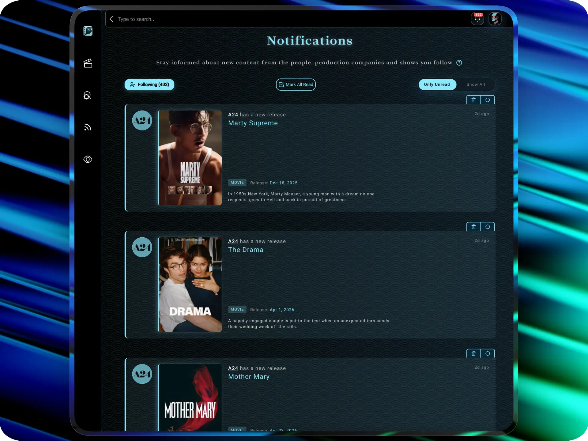 EnterCinema Notificações